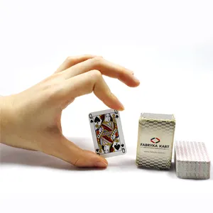 Печатная мини-бумага с фабричной печатью, портативные игральные карты, колода на заказ, высокое качество, забавная карточная игра небольшого размера