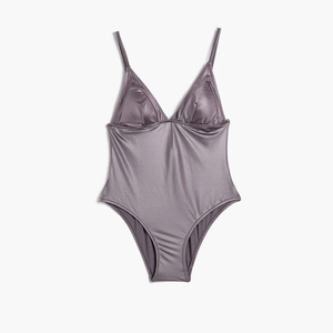 Chất Lượng Cao Kim Loại Bộ Bikini Set Shiny Độn Áo Tắm Sáng Bóng Hình Học Trái Cây Mô Hình Ruched Lưới Tùy Chỉnh Đồ Bơi Nhà Sản Xuất - Product Image 4