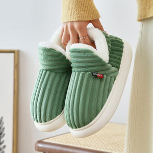 Chaussons d'hiver doux et chauds pour femmes, antidérapants, pour l'intérieur et l'extérieur, en coton, vente en gros, chaussures de maison - Product Image 2