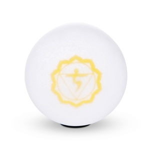 8 inch Chakra thiết kế Frosted thạch anh pha lê hát Bát mô hình năng lượng Lưu ý E năng lượng mặt trời plexus cho thiền tâm tập trung - Product Image 1