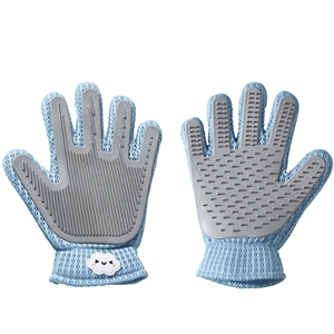 Guanto 2-in-1 a Doppia Faccia per la Toelettatura di Cani e Gatti, Spazzola in Silicone per Rimuovere il Pelo in Eccesso e Massaggiare - Product Image 1