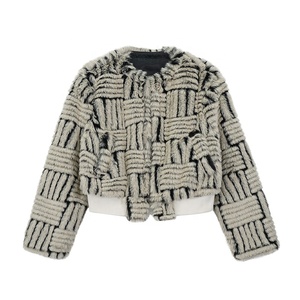 Versione coreana sottile pelliccia sintetica pelliccia cappotto unico per le signore nuovo stile piccolo gatto selvatico modello Plaid inverno per le donne - Product Image 5