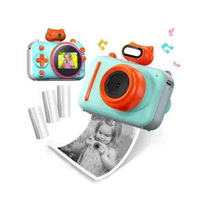Máy ảnh trẻ em in ngay máy ảnh kỹ thuật số trẻ em không mực in giấy Selfie Camera 3-12 tuổi quà tặng bé trai