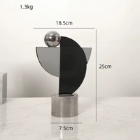 Ornements géométriques modernes faits à la main en métal de luxe, accessoires pour la maison, salon, meuble TV, table basse, œuvres d'art abstraites douces