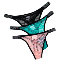 Tangas y G-Strings Transparentes Sexys para Mujer, Personalizadas, de Talle Bajo, Ultrafinas, Lencería, Ropa Interior