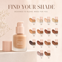 Fond de Teint Liquide Matifiant Anti-Brillance Waterproof Effet Flou Naturel Effet Verre Givré Maquillage Quotidien Marque Privée