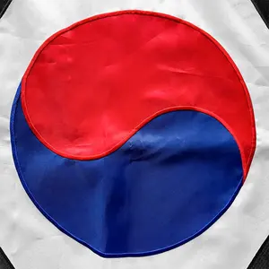 Luxury Made Embroidery Korean Flag With Brass Grommets Waterproof And UV Resistant Embroidered Flag Of South Korea