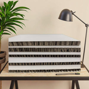 Vente en gros de feuilles de <span class=keywords><strong>carton</strong></span> alvéolé 10mm 16mm <span class=keywords><strong>carton</strong></span> kraft blanc alvéolé double face matériau écologique - Product Image 2