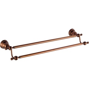 Porte-serviettes mural simple de style européen-américain en or rose PVD, à barre simple/double, haut de gamme, minimaliste, rétro, pour salle de bain - Product Image 3