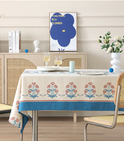 Nappe Vintage Boho Floral Rectangle Vente en gros Américain Européen Perlis Imprimé Couvertures de table en lin pour événements Maison Usage quotidien