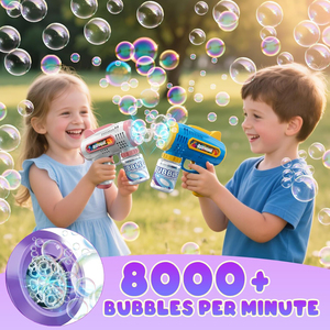 Pistolas <span class=keywords><strong>de</strong></span> burbujas con solución para hacer burbujas, máquina automática <span class=keywords><strong>de</strong></span> burbujas para niños y niñas, pistolas <span class=keywords><strong>de</strong></span> burbujas, juguetes para exteriores para niños pequeños - Product Image 2