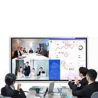 Tableau blanc interactif 4K de 65 pouces avec double système pour usage bureautique / salle de réunion
