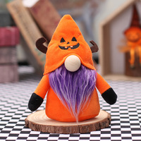 Großhandel Halloween-Gnom-Deko-Set: Katze, Fledermaus, Kürbis, gesichtslose Puppe für festliche Tischdekoration