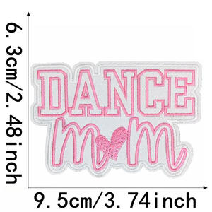 Fer sur broderie rose joyeux Noël danse <span class=keywords><strong>maman</strong></span> prier Patch pour la décoration extérieure de chapeau de pardessus - Product Image 6