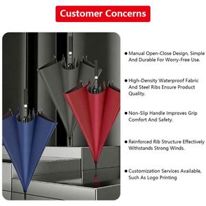 Wholesale <b>Windproof</b> Waterproof Big Size 27 30 Inch Golf <b>Umbrella</b> Custom Printing Promotional Market Brand <b>Umbrella</b> With logo - Product Image 4