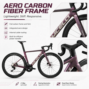 Bicicleta de <span class=keywords><strong>Carretera</strong></span> de <span class=keywords><strong>Carbono</strong></span> Original Completa, Suspensión Total, Manillar de <span class=keywords><strong>Carbono</strong></span> Integrado, Sillín de <span class=keywords><strong>Carbono</strong></span> Impreso en 3D, Grupo Shimano, Deportiva - Product Image 4