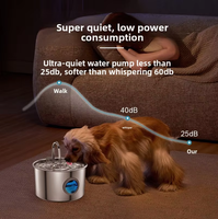 Fontaine à eau pour animaux de compagnie en acier inoxydable de qualité 304, grande capacité de 3,2 L, faible consommation d'énergie, distributeur d'eau pour chats et chiens