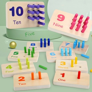 Juego de Palitos de Aprendizaje Matemático Montessori Luckykoo para Niños Pequeños, Palitos Cognitivos, Tablero de Aprendizaje de Números y Colores - Product Image 1