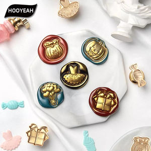 Série d'art en relief irrégulier, tampon en laiton doré pour sceau <span class=keywords><strong>de</strong></span> cire, pour lettres d'invitation et enveloppes, auto-imprimant, fabricant - Product Image 2