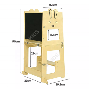 LM KIDS Torre De Aprendizaje De Madera Plegable Montessori Torre De Aprendizaje Entrada Y Escuela-Torre De Cocina Helprer Aplicada - Product Image 4