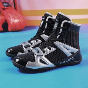 Chaussures de boxe et de lutte unisexes personnalisées à tige haute, doublure en mesh, douces, confortables, légères, absorbant les chocs, antidérapantes, été, hiver - Product Image 2