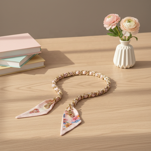 Dây đeo túi dây chuyền vàng sang trọng với khăn hoa màu trắng chi tiết phụ kiện túi thay thế thời trang cho túi xách thời trang nữ - Product Image 6