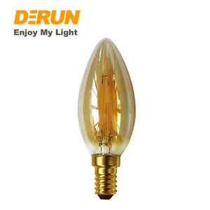 Nhà máy cung cấp E14 B22 <span class=keywords><strong>E27</strong></span> 2W 4W 6W cao lumen hiệu quả CE ROHS mới ERP hổ phách 2200K cổ điển C35 dẫn bóng đèn dây tóc đèn chùm - Product Image 1