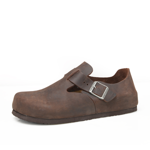 Sandalias Premium de Corcho y Cuero Vacuno - Calzado Ergonómico Tipo Birkenstock, Pantuflas Unisex con Soporte de Arco, Duraderas - Product Image 1