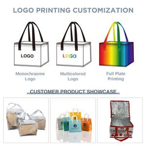 कस्टम थोक पर्यावरण के अनुकूल निविड़ अंधकार takeaway खाद्य वितरण के साथ ले जाने के लिए गैर बुना अछूता थर्मल दोपहर के भोजन के कूलर बैग लोगो - Product Image 6