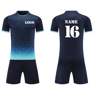 空白儿童足球服足球服套装红色黑色足球服欧洲定制男子足球服 - Product Image 6