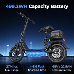 <strong>UK</strong> US DE Wholesale 14 Inch Tires Brushless Motor Battery E <strong>Scooter</strong> 120kg Load <strong>Seat</strong> <strong>Electric</strong> <strong>Scooter</strong> Adults - Product Image 4