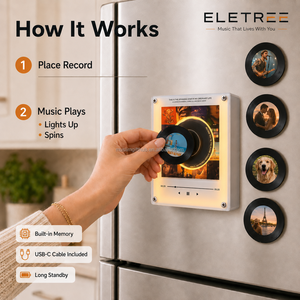 Imán de nevera personalizable con diseño de disco de <span class=keywords><strong>vinilo</strong></span> NFC, reproductor de música, recuerdo, regalo, mercancía para fans de conciertos y eventos, venta al por mayor - Product Image 3