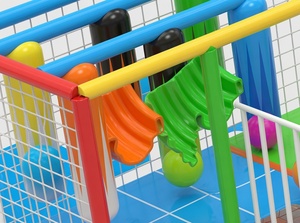 Estructura de juego interior suave con tobogán, túnel y escalones de escalada para equipo de juegos infantiles - Product Image 4