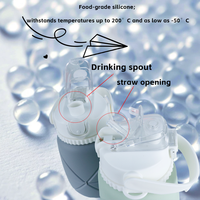 Bouteille d'eau pliable en silicone de 1200 ml |   Gourde de voyage pliable pour la randonnée/camping (sans BPA et étanche)