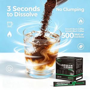 Caffè istantaneo freddo premium senza zucchero, con estratti vegetali naturali e probiotici, a lunga conservazione (24 mesi), in stick, per uso quotidiano - Product Image 3