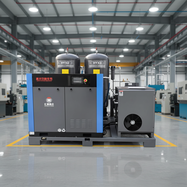 HUITONG XINDA 22/37/55kW 30/50/75HP Oil-less AC Powered Air Cooled 5 in 1 All in One Direct Driven Engine & Motor Compressor