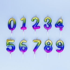 Velas Numéricas para Pastel de Cumpleaños, Decoración de Lujo con Números en Degradado Dorado, Directo de Fábrica - Product Image 3