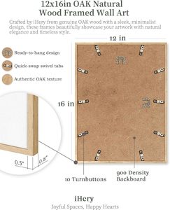 IHery legno di quercia naturale Audrey Hepburn giornale alla moda incorniciato da parete arte 12x16 Vintage titolo in tela camera da letto decorazione della parete meglio - Product Image 6