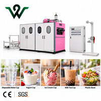 Mesin Thermoforming Otomatis Multi-Fungsi untuk Piring dan Gelas Sekali Pakai |   Cangkir PS/PET/PP/PVC/HIPS Hemat Energi 30 Siklus/Menit
