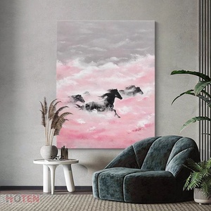 ภาพวาดสีน้ำมันสไตล์นามธรรม ภาพม้า<span class=keywords><strong>วิ่ง</strong></span> วาดด้วยมือ บนผ้าใบ ภาพศิลปะตกแต่งบ้านสไตล์อิมเพรสชั่นนิสต์ ภาพวาดสีน้ำมันสมัยใหม่ - Product Image 2