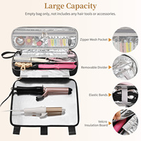 Sac de maquillage à roulettes grande capacité, écologique, durable, imperméable, résistant à la chaleur, avec séparateurs ajustables