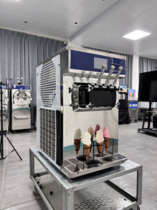 Machine à glace molle à 3 buses pour comptoir avec pompe à air, robot distributeur de yaourt glacé pour camion de restauration rapide, machine à smoothies - Product Image 3