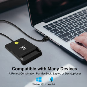 ZOWEETEK portátil USB 2,0 lector de tarjetas con <span class=keywords><strong>Chip</strong></span> inteligente ISO 7816 EMV lector para ID IC/ATM/tarjetas de crédito compatibles con Windows/MAC OS - Product Image 4