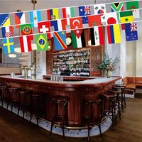 Drapeaux personnalisés de pays du monde, bannières décoratives, guirlandes de fanions imprimées en sublimation couleur pour la salle de classe