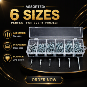 Kit Surtido <span class=keywords><strong>de</strong></span> <span class=keywords><strong>Tornillos</strong></span> <span class=keywords><strong>para</strong></span> Madera, 152 Piezas, Plateados con Zinc, Acero C1022, Cabeza Plana, Phillips, 6 Tamaños, en Caja <span class=keywords><strong>de</strong></span> Almacenamiento, Uso General - Product Image 6