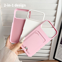 Étui de luxe pour téléphone portable, couleur bonbon, avec porte-cartes, pour iPhone 17 Air 16 15 14 13 12 11 Pro Max