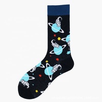 Vente en gros Chaussettes à motifs colorés fantastiques pour hommes Chaussettes unisexes amusantes en coton fantaisie