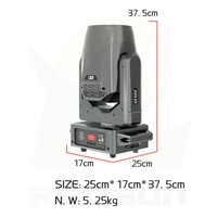 Projecteur LED mobile Spot Beam 200W avec 14 gobos et prisme 8/16 pour scène, soirée, DJ, club, événements, contrôle DMX512, IP33