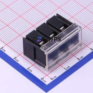KF28C-7.62-3P Barrier Terminal Block Through hole Component (THT),P=7.62mm Connector With Cover Plate 7.62mm 1x3P Straight Pin - Product Image 1