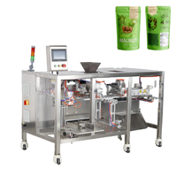 Machine d'emballage automatique multifonctionnelle pour sacs préformés en plastique/papier, de qualité alimentaire, facile à ajuster en termes de taille et dotée de fonctions de remplissage et de scellage.